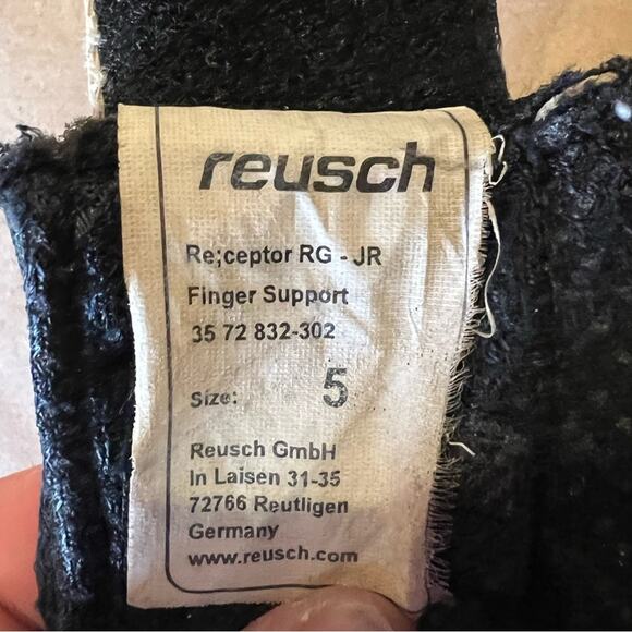 Reusch receptor finger support goalie gloves Youth size 5 soccer futsal - Picture 5 of 5